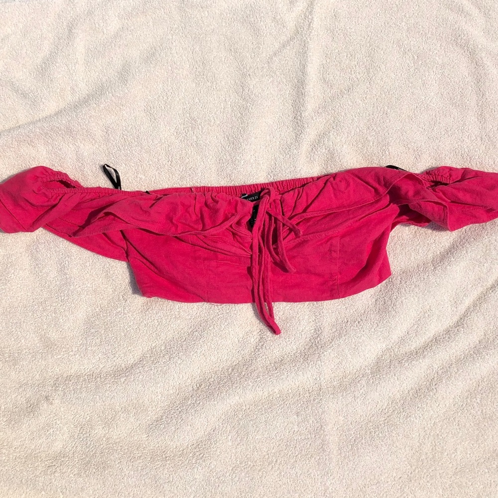 Forever 21 Off the Shoulder Crop Top